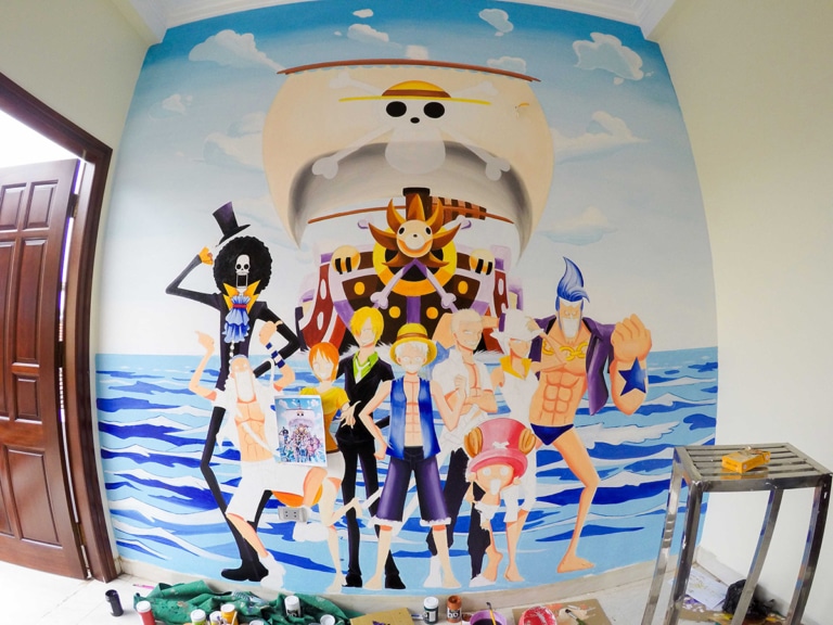 Tranh tường phong cách hoạt hình 8