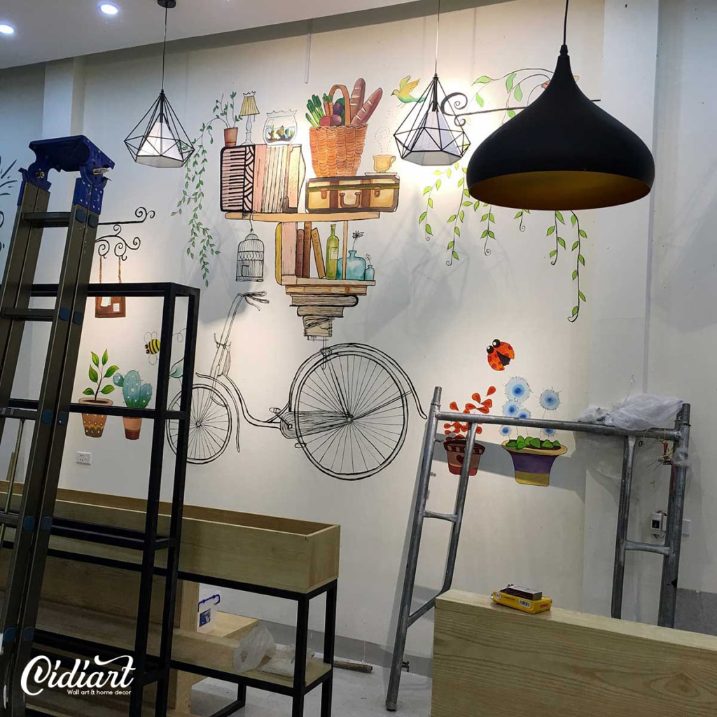 Trang trí cửa hàng trà sữa
