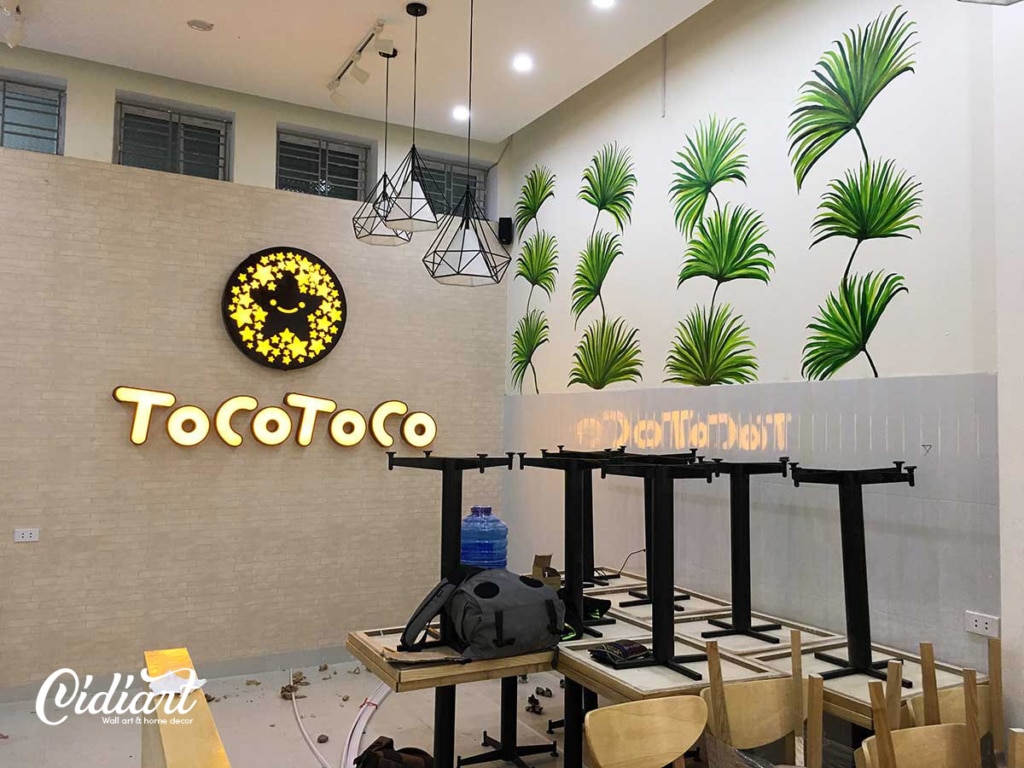 Trang trí cửa hàng trà sữa
