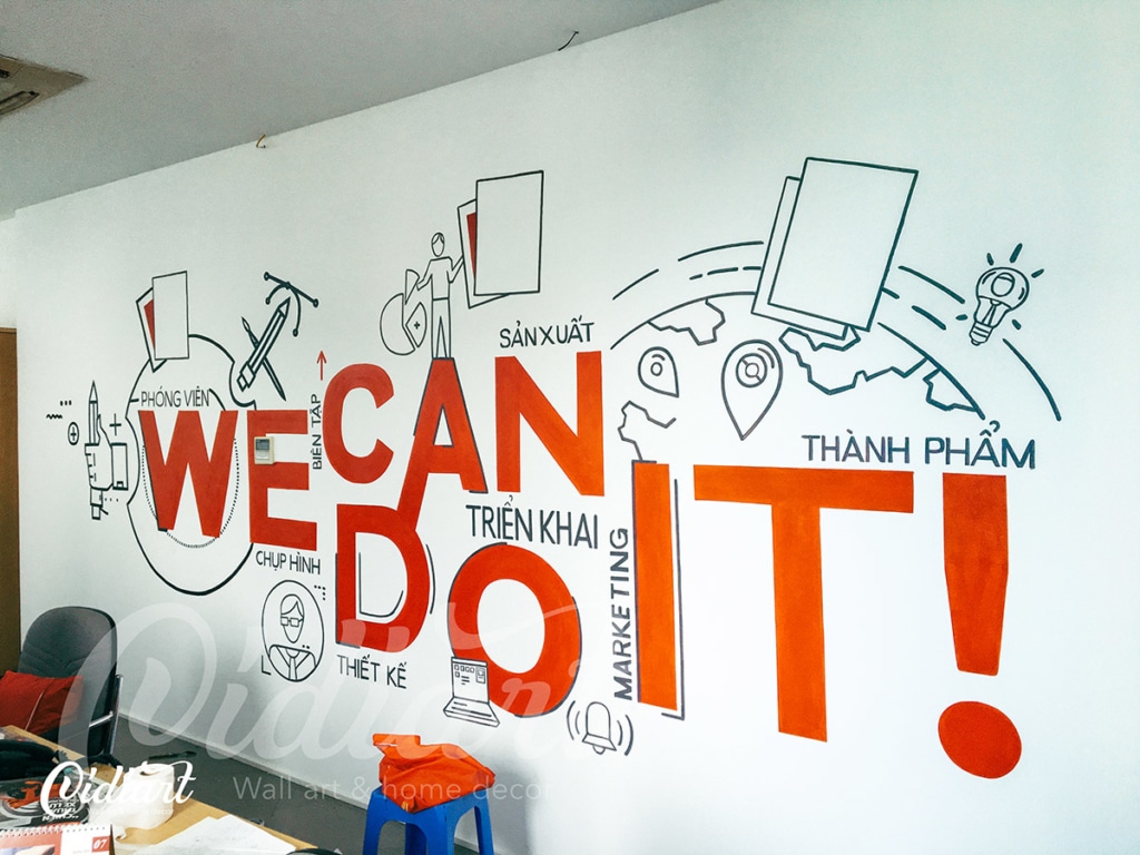 Trang trí phòng MKT tòa soạn báo
