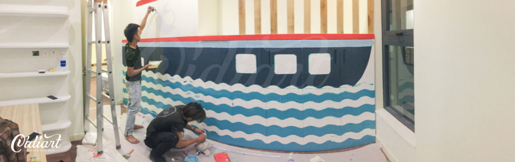 Phòng đọc sách cho bé với ý tưởng độc đáo – Đại dương kiến thức <3