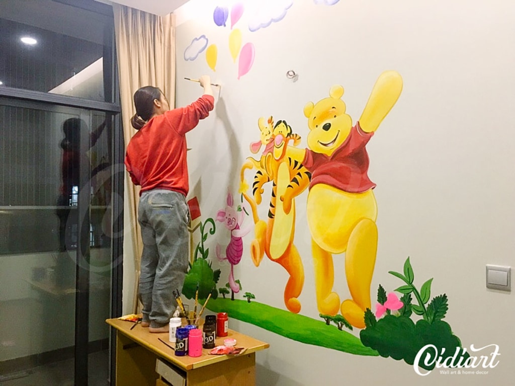 Vẽ Tranh Tường Phòng Ngủ Cho Bé 15