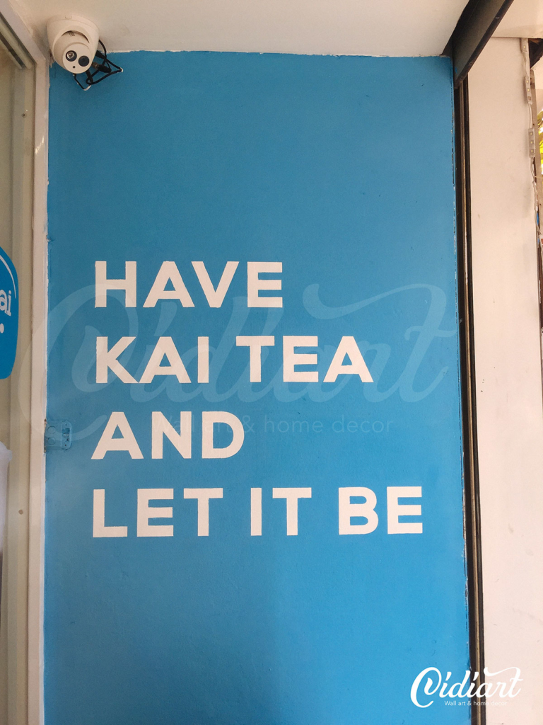 Trang trí không gian trà sữa Kai Tea