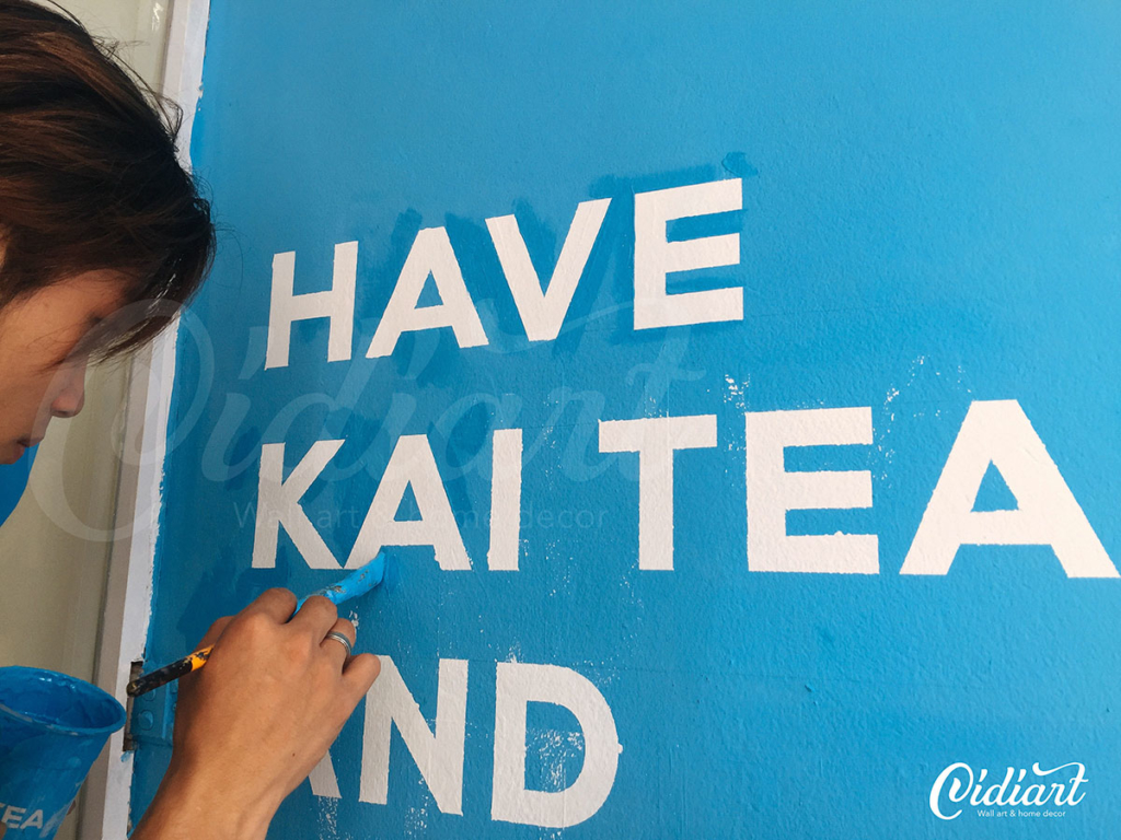 Trang trí không gian trà sữa Kai Tea