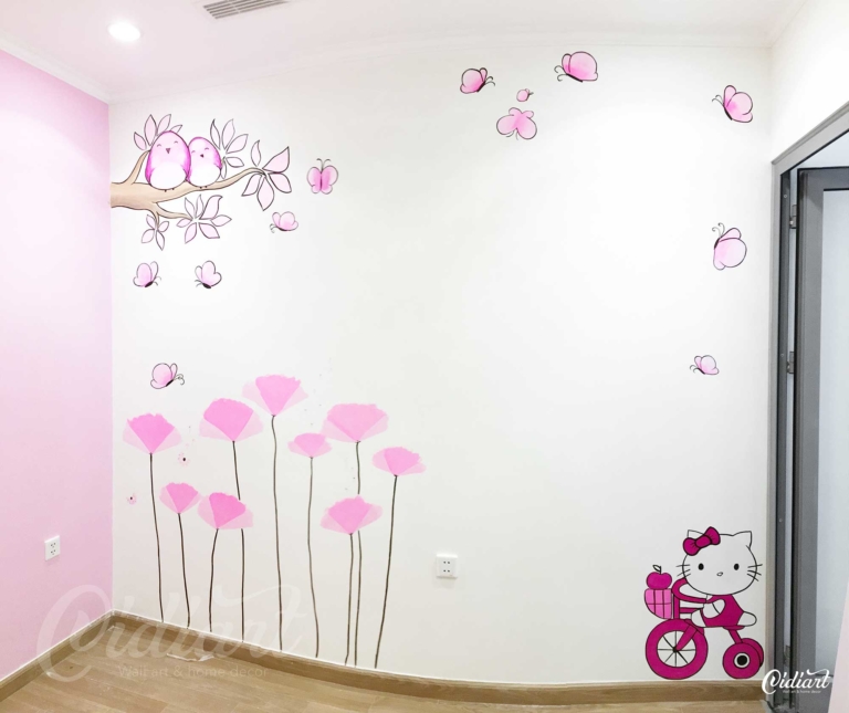 Trang Trí Phòng Em Bé - Hello Kitty Nhẹ Nhàng 6