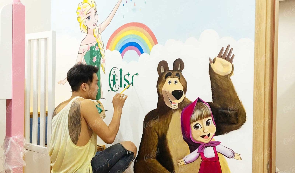 Vẽ Tranh Tường Phòng Ngủ 37