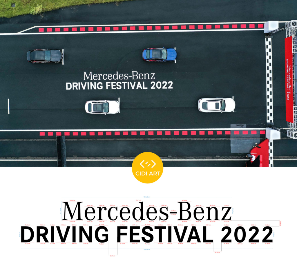 Vẽ tranh trang trí đường đua F1 – Sự kiện Mercedes-Benz tại đường đua F1 Hà Nội